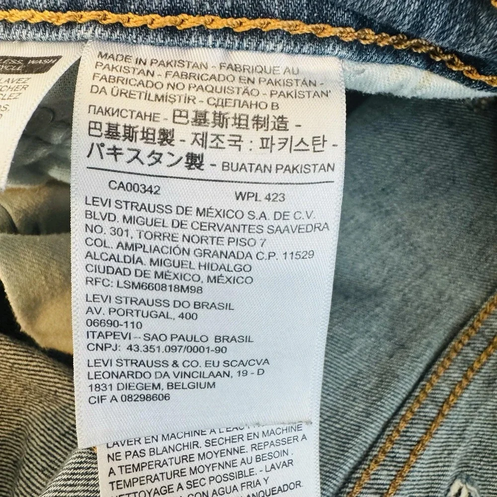 Levis 541 Jeans Mens 40x28 Blue Denim Medium Wash Athletic Fit Tapered Stretch